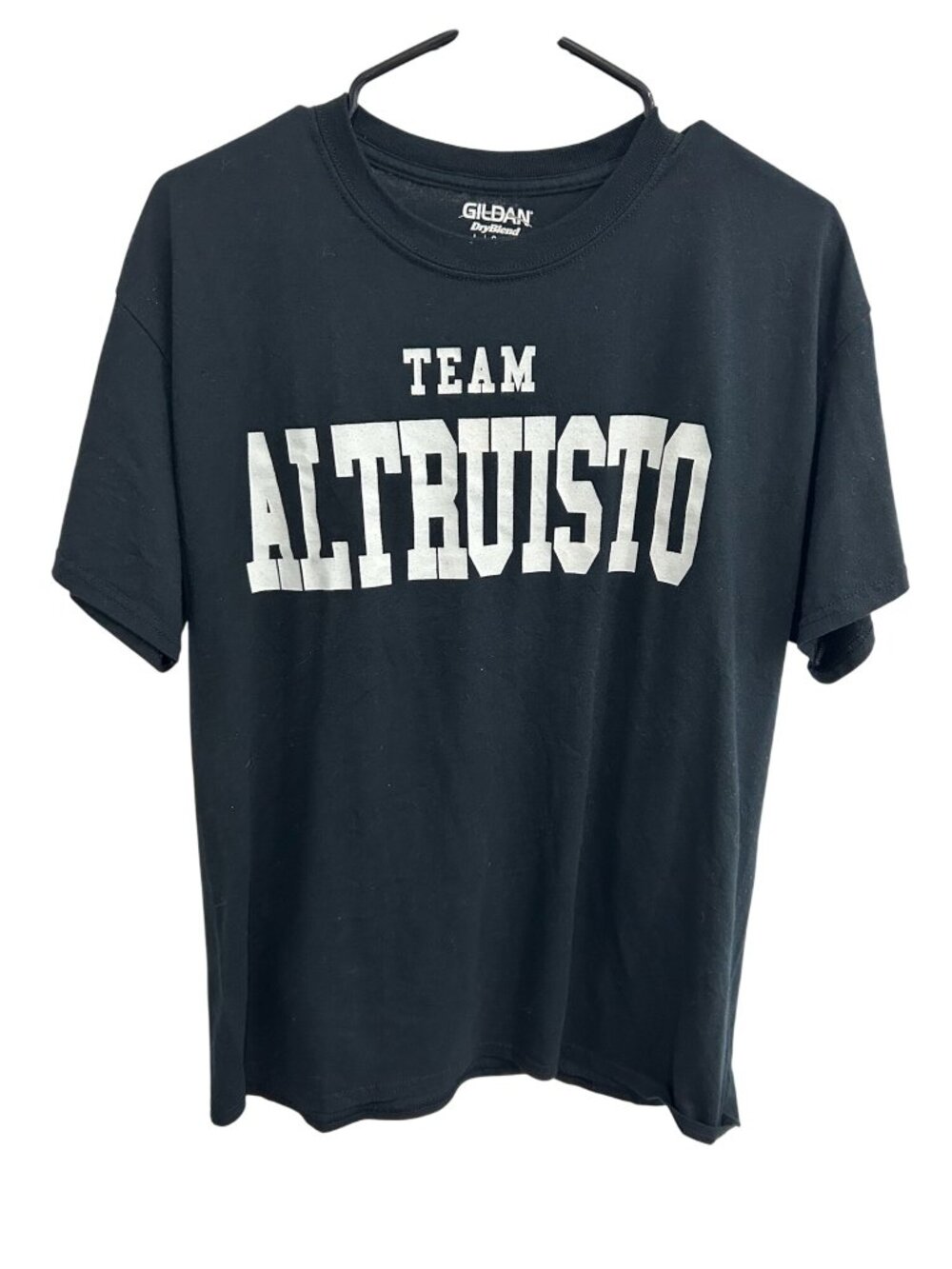 Gildan DryBlend Team Altruisto Graphic T-Shirt Black White Sz Large Essential